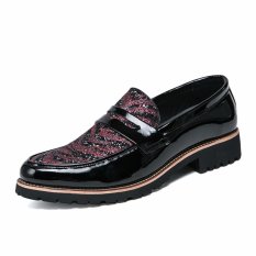 Oxford untuk Pria Kantor Sepatu Bisnis Kulit Baju Sepatu Pria Flats Partai Derby Sepatu Nyaman-Intl