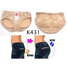 Padded Panty Celana Dalam Pantat Busa Semi Korset (hitam)