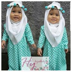 Pakaian Anak Perempuan Fashionable - Gamis Kids - Kid Baby Polkadot