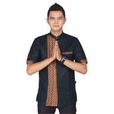 Pakaian Muslim Baju Koko Pria Raindoz RNK 003 Hitam Katun