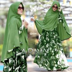 Pakaian Muslimah Wanita - Fashionable - Gamis Syar'i Army Green