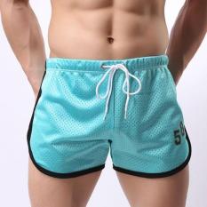 Pakaian Olahraga Pria: Celana Pendek Boxer Double Layer Bahan Breathable Quick Dry Untuk Jogging