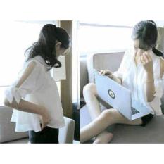 F Fashion Kemeja Wanita Laptop Girl - Putih / Baju Wanita / Blouse Korea / Atasan Wanita / Baju Formal / Kemeja Wanita / Kemeja Formal / Atasan Muslim / Kemeja Cewek Tunik / Kemeja Kerja / Kemeja Katun