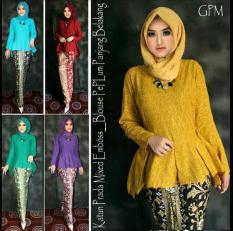 Pakaian Wanita Setelan Batik Rok N Blouse Peplum