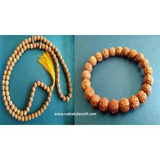 PAKET Tasbih dan Gelang Genitri Jenitri Rudraksha