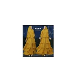 PALING MURAH GAMIS CANTIK LYRA SYARI MUSTARD