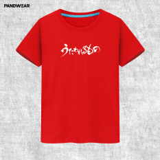 Pan Wei Animasi Pria atau Wanita Musim Panas Kaos Daun Jeruk Bali (Merah)