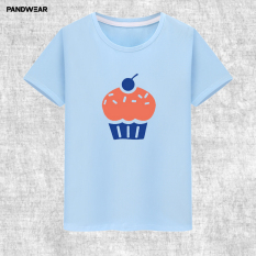 Pan Wei Kue Lengan Bang Pendek Bola Keranjang Kaos Gelas (Biru Muda)