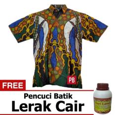 Pasar Beringharjo Fashion Baju Kemeja Hem Atasan Katun Batik Pria Dewasa Kerja Kantor Kasual - Non Seragam Sarimbit Couple Keluarga Murah - Lengan Pendek Non Furing - Terbaru Modern - Muslim Ikam XXL