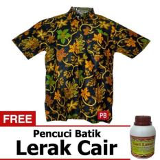 Pasar Beringharjo Fashion Baju Kemeja Hem Atasan Katun Batik Pria Dewasa Kerja Kantor Kasual - Seragam Sarimbit Couple Keluarga Murah - Lengan Pendek Non Furing - Terbaru Modern - Muslim Alfin Lima 6