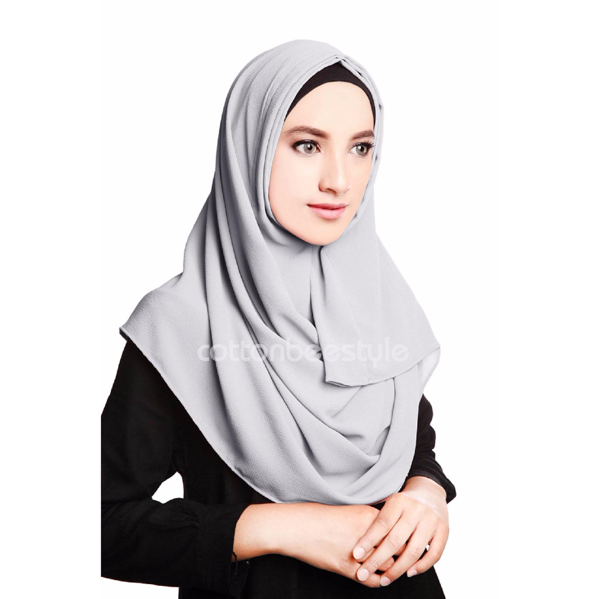 Pashmina Instant Aisyah - Light Grey