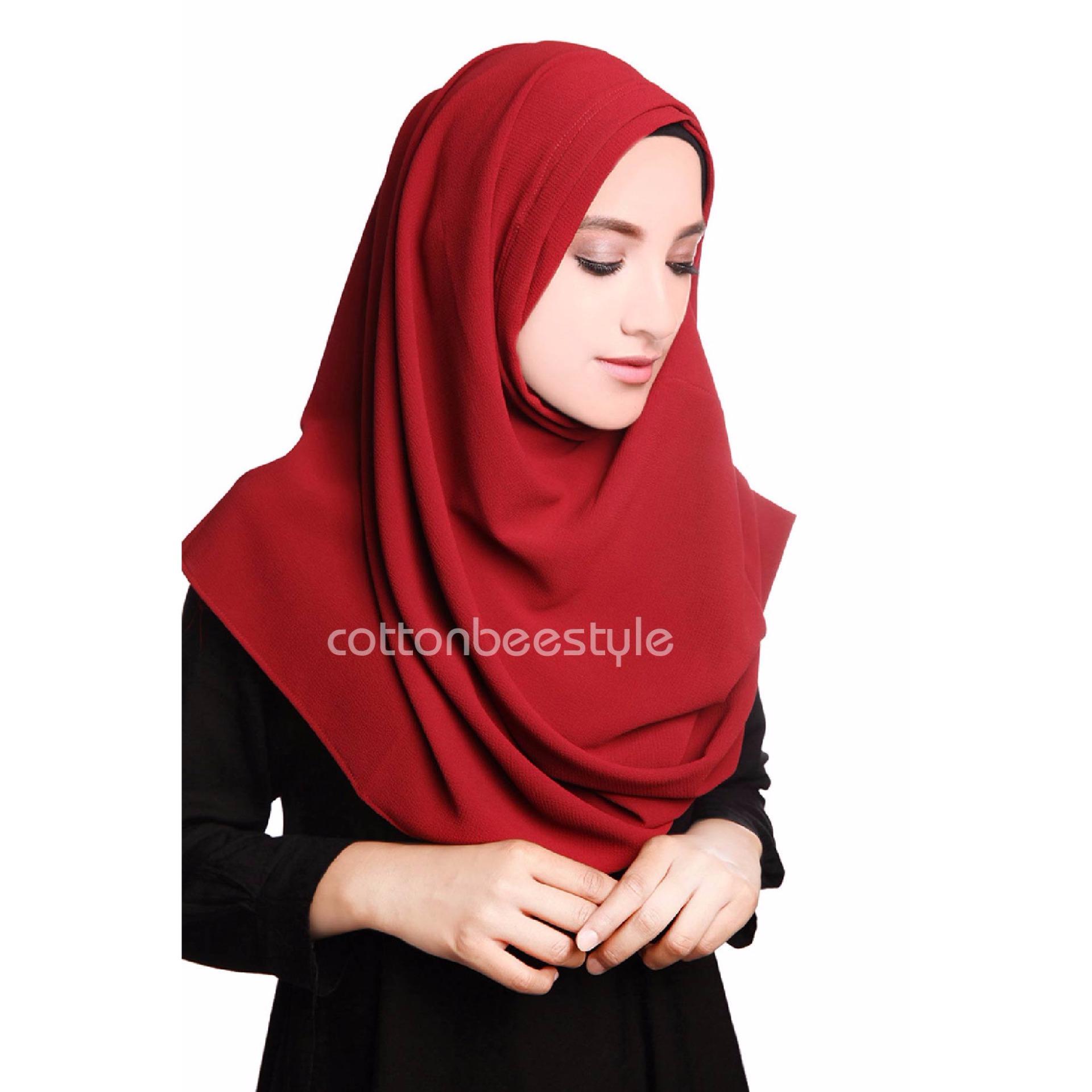 Pashmina Instant Aisyah - Maroon