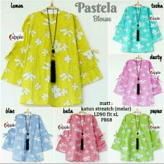 PASTELA BLOUSE (BATA) ~ FLOWY BLOUSE ~ KEMEJA MOTIF BUNGA ~ KEMEJA KERJA KANTORAN ~ BLOUSE KERJA