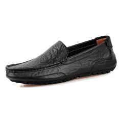 Pathfinder Pria Berkendara Sepatu Kulit Sepatu Slip Ons (hitam)