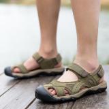 Pathfinder Pria Datar Kulit Sporty Sandal Velcro Sandal Hiking SEPATU (Brown) | Lazada Indonesia
