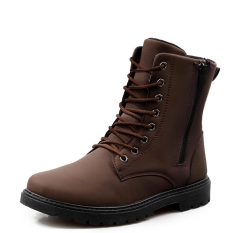 Pemuda Korea Modis Gaya Laki-laki Pergelangan Kesemek Tinggi Panjang Sepatu Bot Sepatu Boot (Coklat (Tunggal Di dalam))