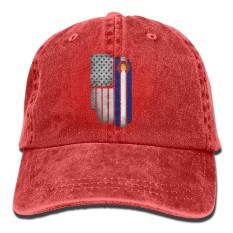 PENN-TNT Uniseks Dewasa Amerika Serikat Bendera Negara Bagian Colorado Dicuci Denim Retro Gaya Koboi Bisbol Topi Matahari Topi Sopir Truk Topi Dapat Disesuaikan Ayah topi-Internasional