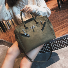 Perempuan Musim Dingin Produk Baru Tas Model Hermes Tas Tangan (Hijau)