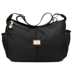 Persegi Kecil Korea Fashion Style Kain Oxford Wanita Baru Tas Selempang Tas (Hitam 1225 Oxford kain)
