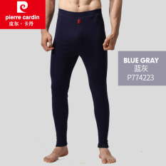 Pierre Cardin Musim Dingin Pria Sederhana Satu Potong Celana Pria Panjang Johns (Abu Biru)