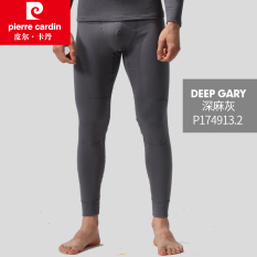 Pierre Cardin Tunggal Putra Sepotong Legging Pelindung Lutut Celana Garis Panjang Johns (Mendalam Heather Gray)