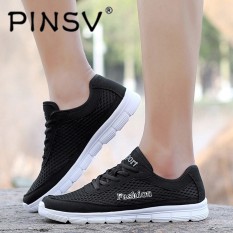 PINSV Ukuran Besar Pria Sport Shose Casual Menjalankan Sepatu (Hitam)-Intl