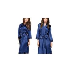 Piyama Baju Tidur Navy Robe Lace Spandek Mix Lace Berkualitas Murah