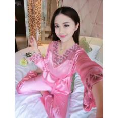 Piyama Lengan dan Celana Panjang Satin Baju Tidur Murah Bajutidur Cewe
