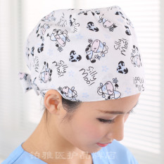 Katun cetak perempuan dokter dan perawat topi topi bedah (No 1 warna). Source