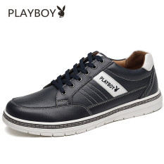 PLAYBOY Kulit Musim Semi Dan Musim Gugur Baru Pria Kasual Sepatu Kulit Sepatu Pria (Total CX39772 Biru)