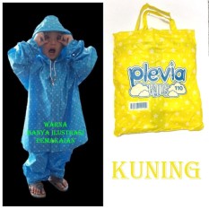 Plevia Jas Hujan Anak STARKID Stelan Polkadot Tipe 110 - Kuning