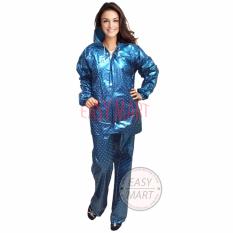 Plevia Jas Hujan Polkadot - Toska