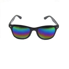 Pokiegold Wayfarer Classic Sunglasses Black R13-117 - Lensa Rainbow
