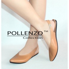 Pollenzo Selop Wanita Flats Shoes Loafers Karet Elastis