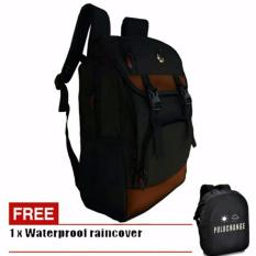 Polo Change Tas Ransel Pria Korea 2508-17 ZV Original - Black + Raincover