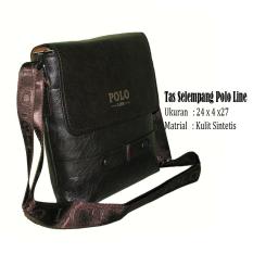 Polo Line Tas Selempang Kulit/ Tas Massanger Import Casual 43062 - Coklat
