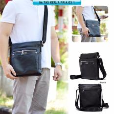 Ultimate Tas Pria 03-1 - Black / Tas Kerja Selempang / Slempang Import Korea Kecil Batam Traveling Murah
