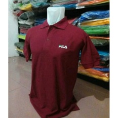 Polo Shirt Kaos Pria FILA MAROON