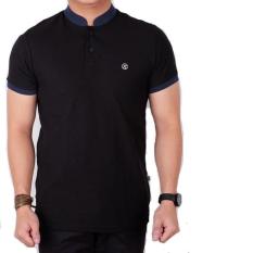 Polo Shirt Pria Polos Hitam Lengan Pendek / Baju Kaos Kerah Koko Slim - Wjjukj
