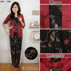PondokHijabers Kebaya Kutubaru Kombinasi Elnira Maroon Ready Size M,L & XL