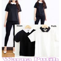 Popuri Fashion Baju T-Shirt Jasik - Putih - Twiscone Lengan Pendek Atasan Wanita Kaos T-Shirt Baju Murah Tshirt Shirt Cewek Koas Cewe Kekinian Tsirt Terbaru Kaoa Tshit Atasan Wanita Kaod Tshir Atasan Murah Kaoss Baju Kaos Kerah