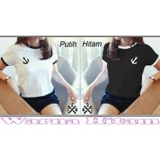 Popuri Fashion Baju T-Shirt Zenia - Hitam - Katun Spandek Lengan Pendek Atasan Wanita Kaos T-Shirt Baju Murah Tshirt Shirt Cewek Koas Cewe Kekinian Tsirt Terbaru Kaoa Tshit Atasan Wanita Kaod Tshir Atasan Murah Kaoss Baju Kaos
