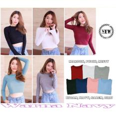 Popuri Fashion Blouse Janna - Navy - Spandek Lengan Panjang Blouse Baju Atasan Wanita Murah Baju Kekinian Cewek Blouse Cewe Atasam Baju Atasan Bluse Bluose Atasan Wanita Blose Bluss Baju Wanita Blousr Blousw Baju Blouse Blouss Blus Atasan Murah Blous