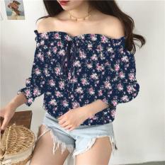 Popuri Fashion Blouse Sabrina Crooms - Navy - Rayon Blouse Baju Atasan Wanita Murah Baju Kekinian Cewek Blouse Cewe Atasam Baju Atasan Bluse Bluose Atasan Wanita Blose Bluss Baju Wanita Blousr Blousw Baju Blouse Blouss Blus Atasan Murah Blous