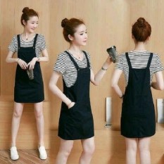 Popuri Fashion Jumper Dress Terica - Hitam - Babyterry Inner Spandek Lengan Pendek Baju Wanita Baju Jumpsuit Wanita Murah Kekinian Terbaru Setelan Wanita Jumsuit Jamsuit Baju Jumpsuit Jumsit Setelan Cewek Jimsuit Jumpsuit Wanita Jamsut Jumsut Murah