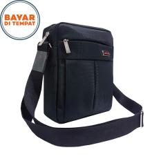 Tas Selempang Polos Size 8 Inchi 5110 Polyester Serat Salur - Black