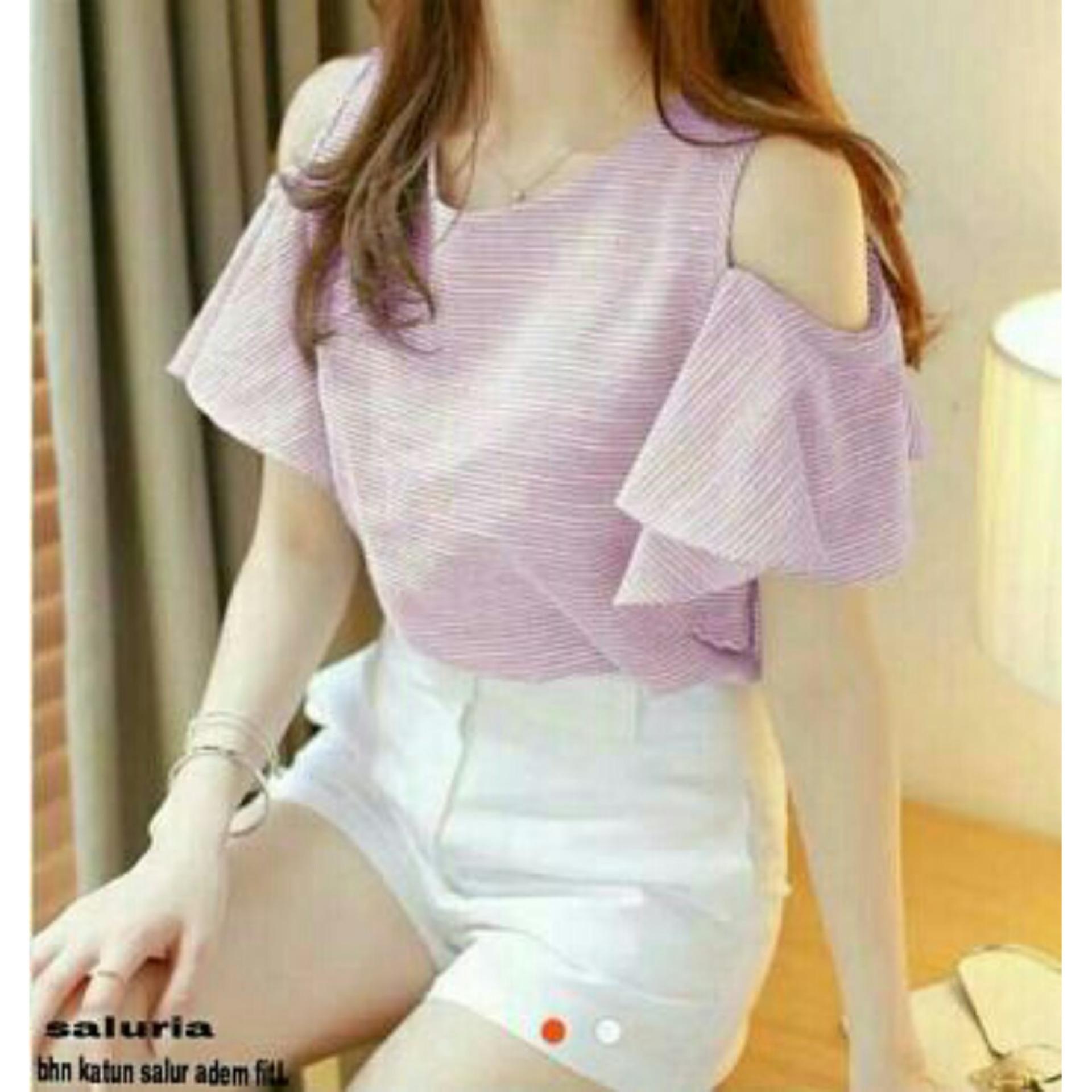 Premierfashionstore Atasan Wanita / Blouse / Kemeja / Tops / Sabrina - Salur Premierfashionstore Atasan Wanita / Blouse / Kemeja / Tops / Sabrina - Salur