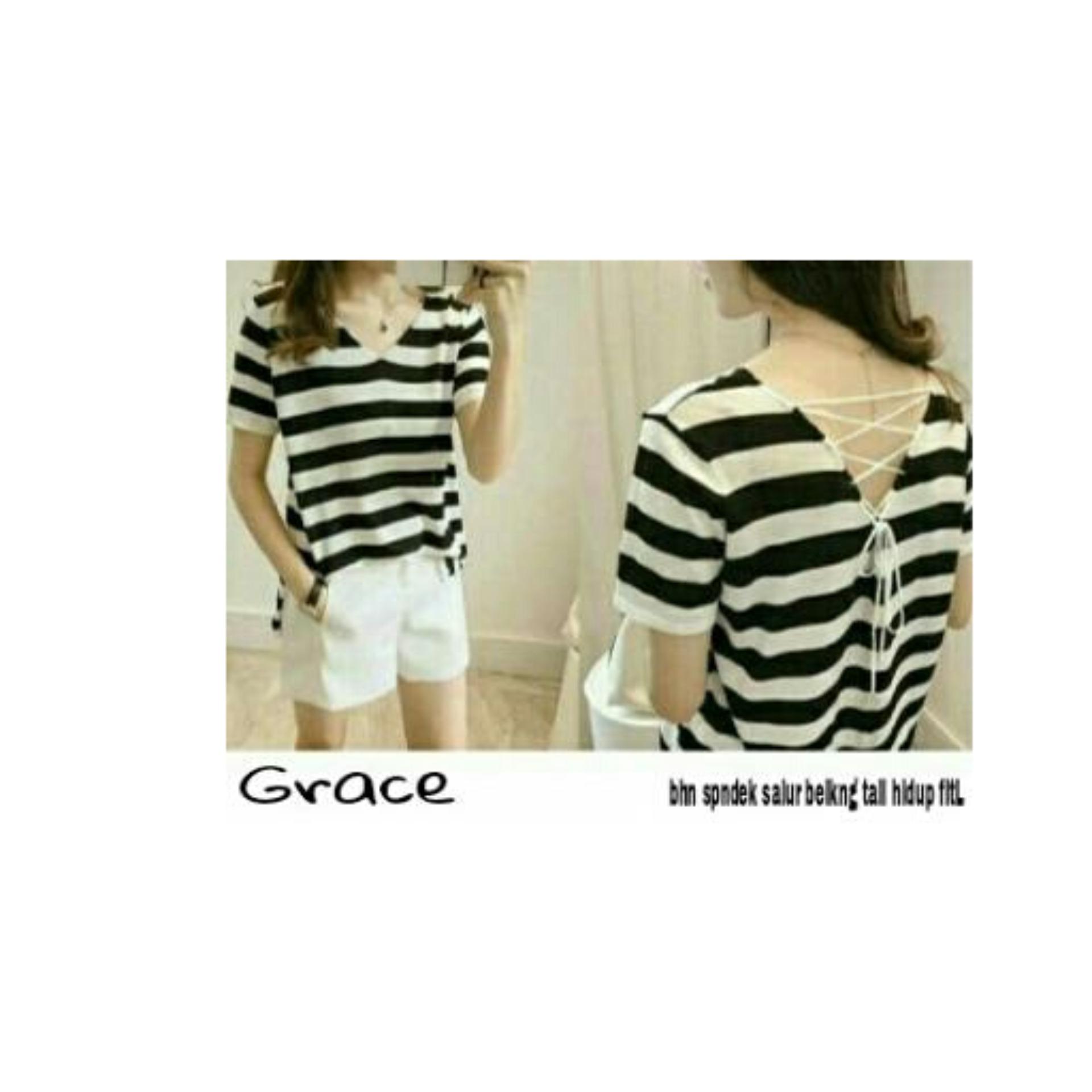 Premierfashionstore Atasan Wanita / Blouse / Kemeja / Tops / Sabrina - Salur