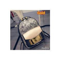 premium branded import korea batam tas ransel wanita mini mewah gold