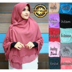 Premium Jilbab Instan Syari Khimar Pet Sifon Polos Aisyah Pet (Hijab Instant) Khimar Syari - Toko Berkah Online